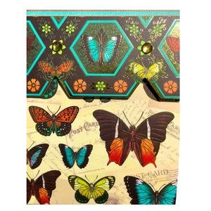 Punch Studio Butterfly Postcard Embellished Mini Pocket Notepad (93299)